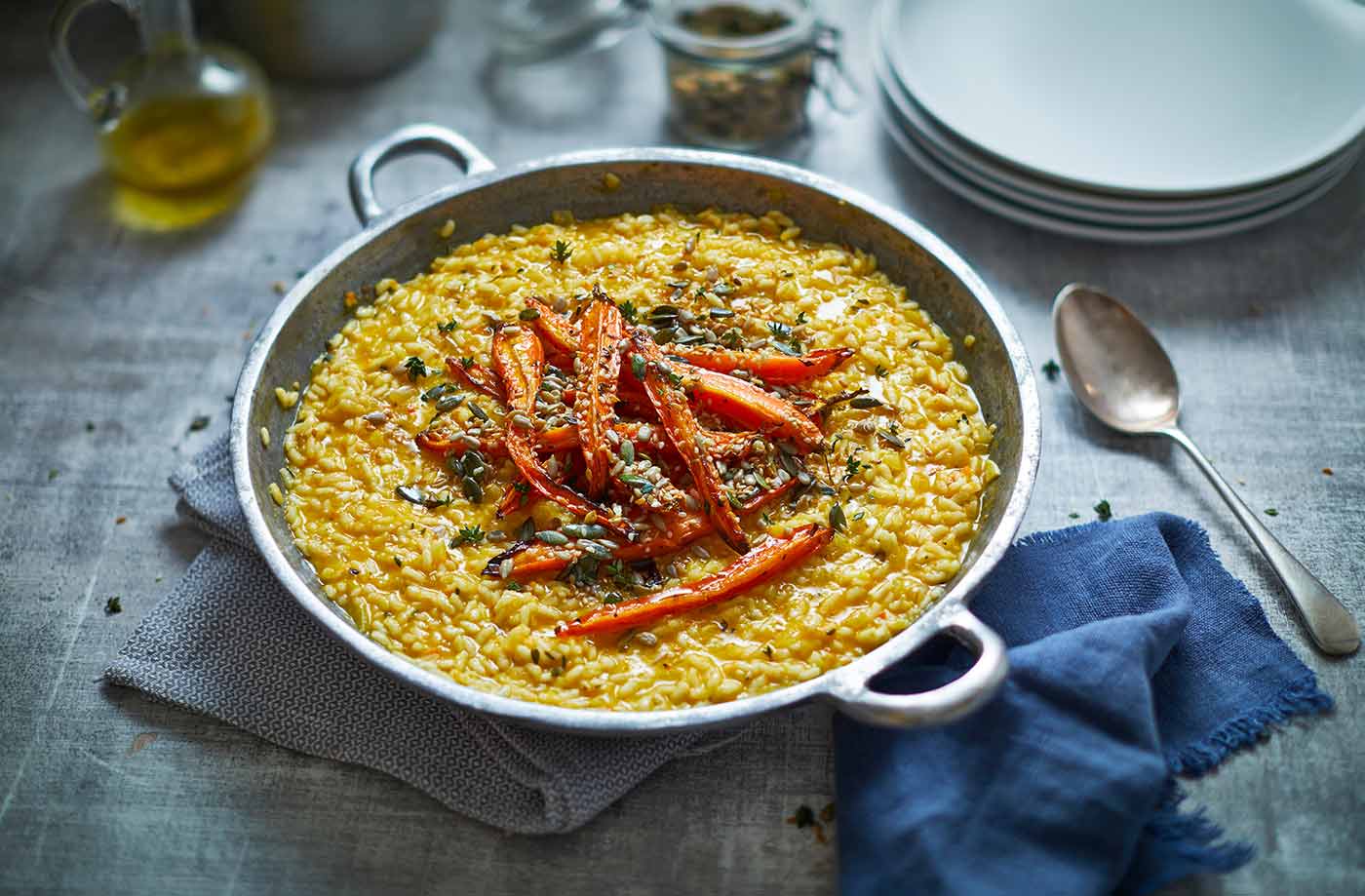 Vegan roasted carrot risotto
