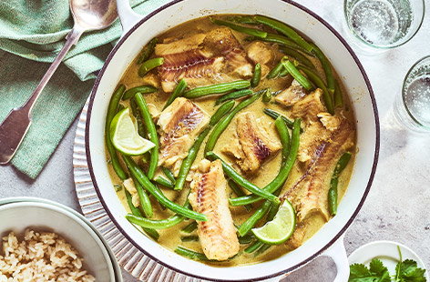 Image of "Coconut and green bean curry"