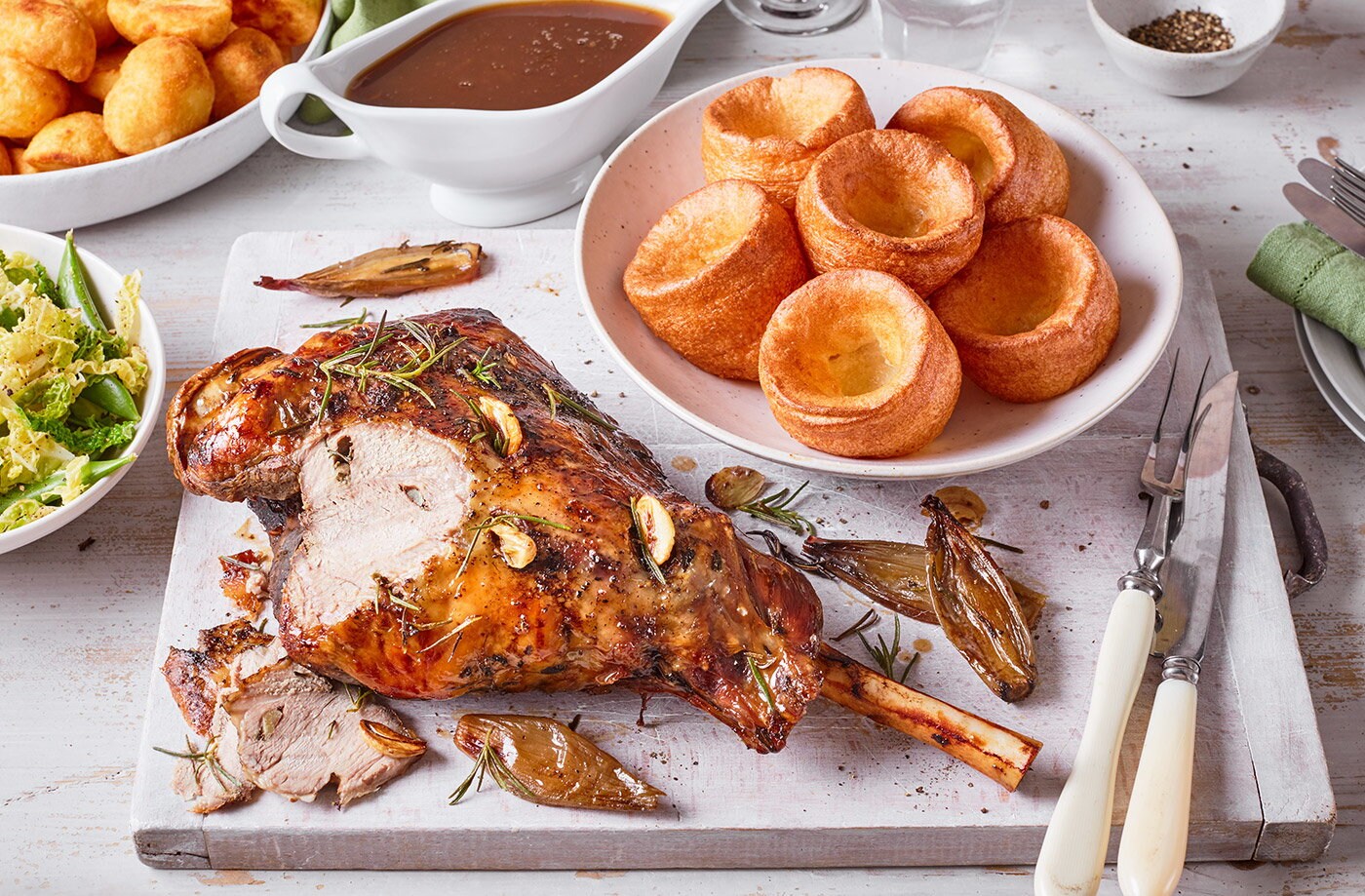 Sticky glazed slow-roast lamb