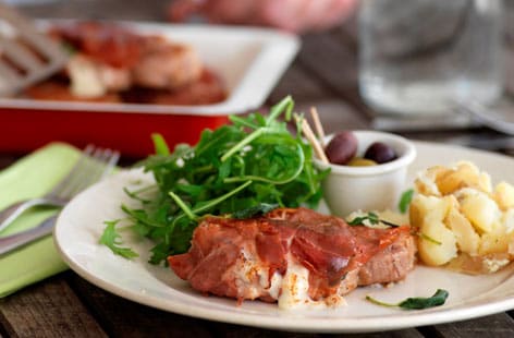 Image of "Pork loin steaks with mozzarella"