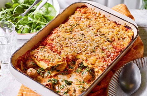 Image of "Sausage and kale cannelloni"