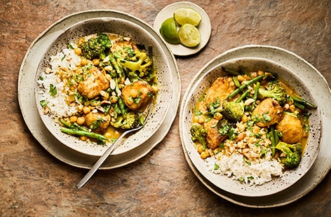 Image of "Crispy roast potato massaman curry"
