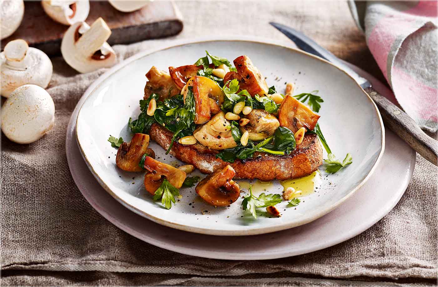Posh mushrooms on toast