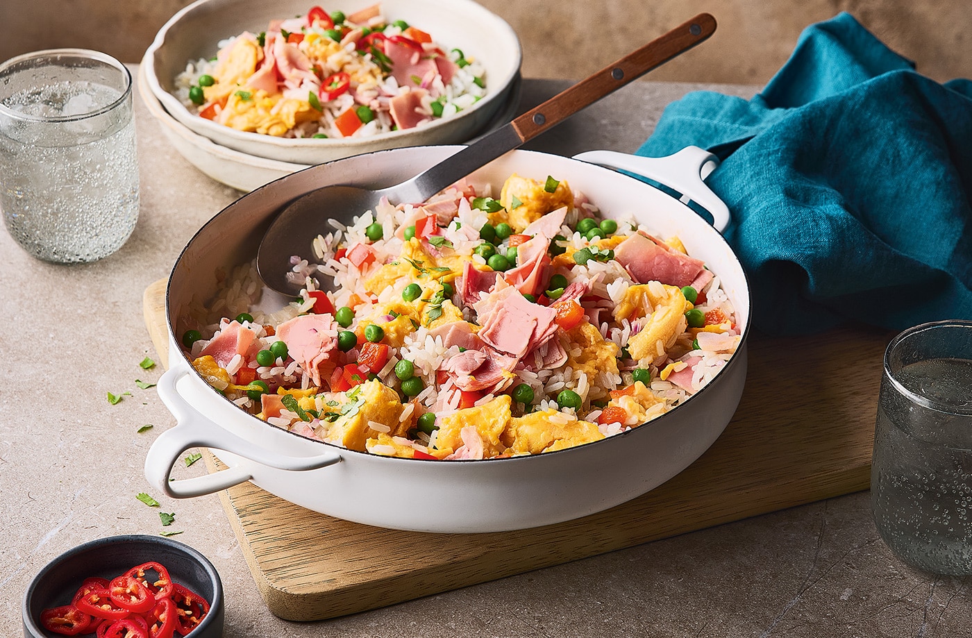Ham and egg fried rice