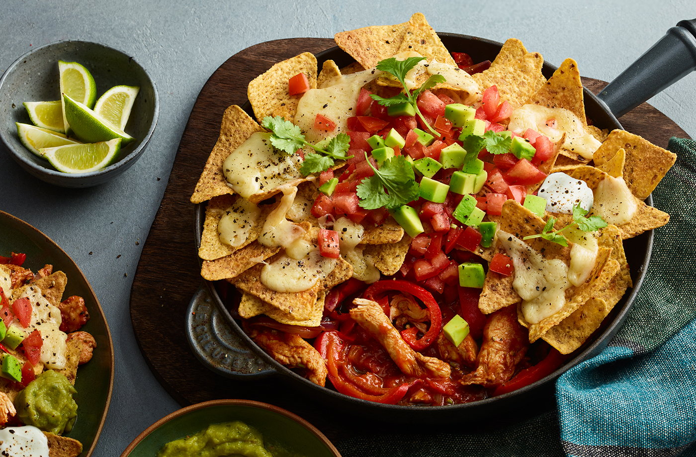 Chicken fajita pie