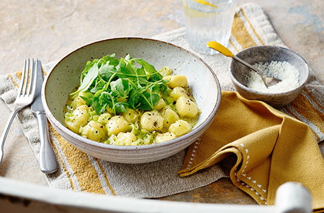 Image of "Gnocchi and leek cacio e pepe"