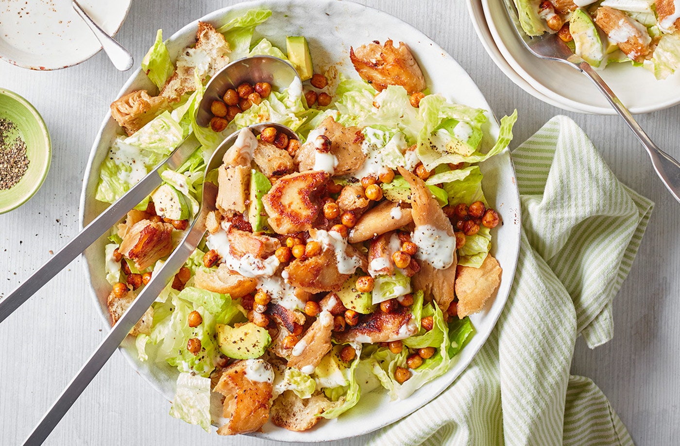 Vegan ‘chicken’ Caesar salad