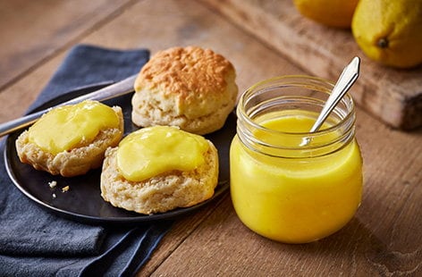 Microwave lemon curd