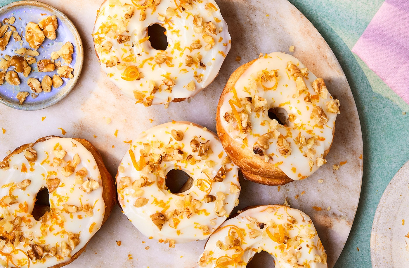 Mini carrot cake doughnuts