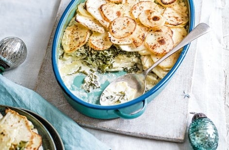 Image of "Celeriac, kale and potato gratin"