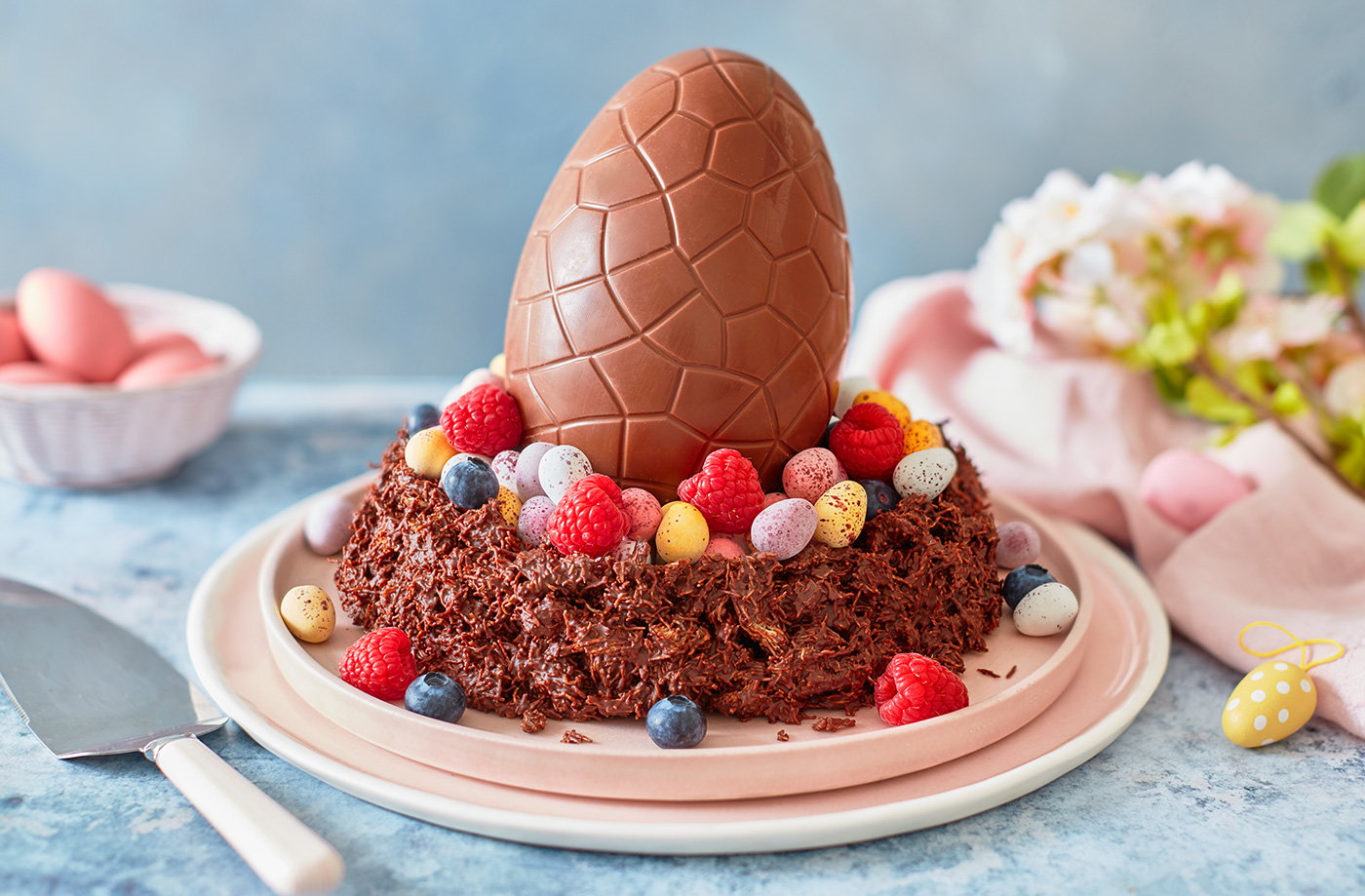 Giant chocolate Easter nest