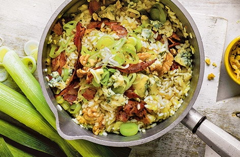 Image of "Leek and blue cheese risotto"