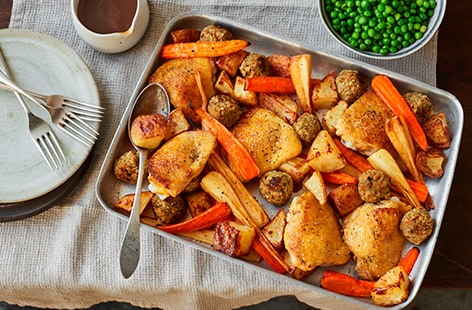 Image of "Chicken and stuffing traybake"