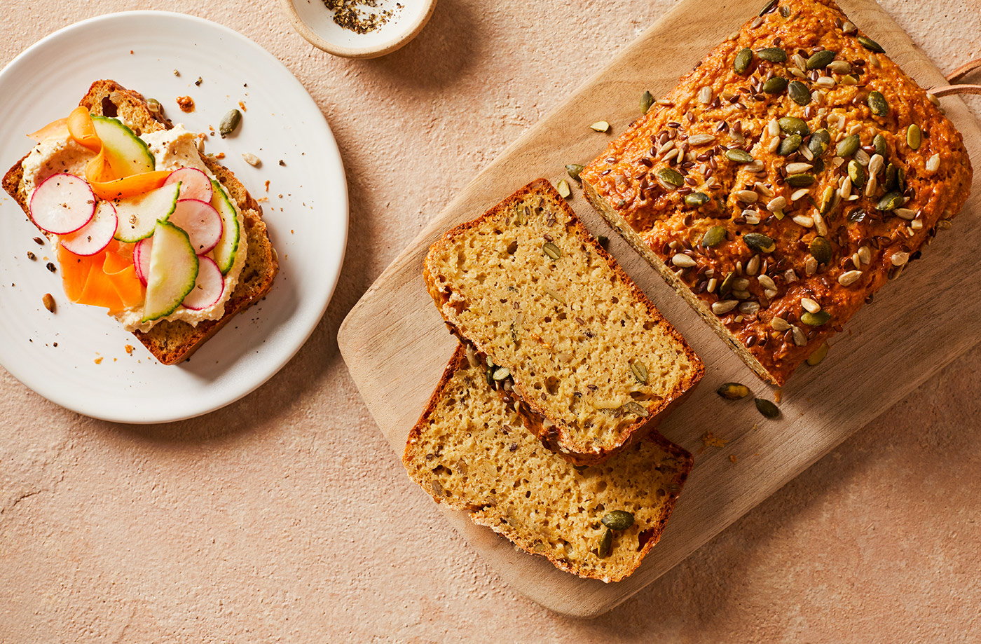 Seeded cottage cheese bread