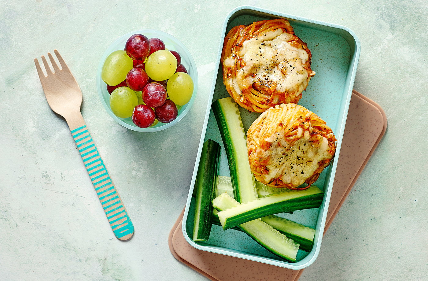Baked spaghetti cups