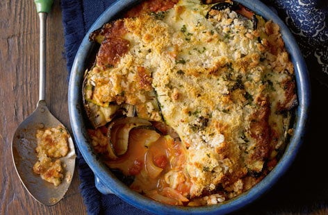 Image of "Courgette and aubergine parmigiana"