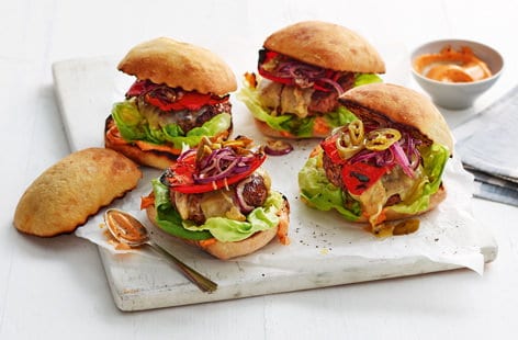 Image of "Dee's 'fingers crossed' paprika burgers"
