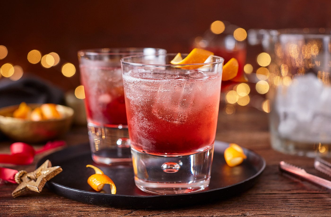 Negroni sbagliato with prosecco