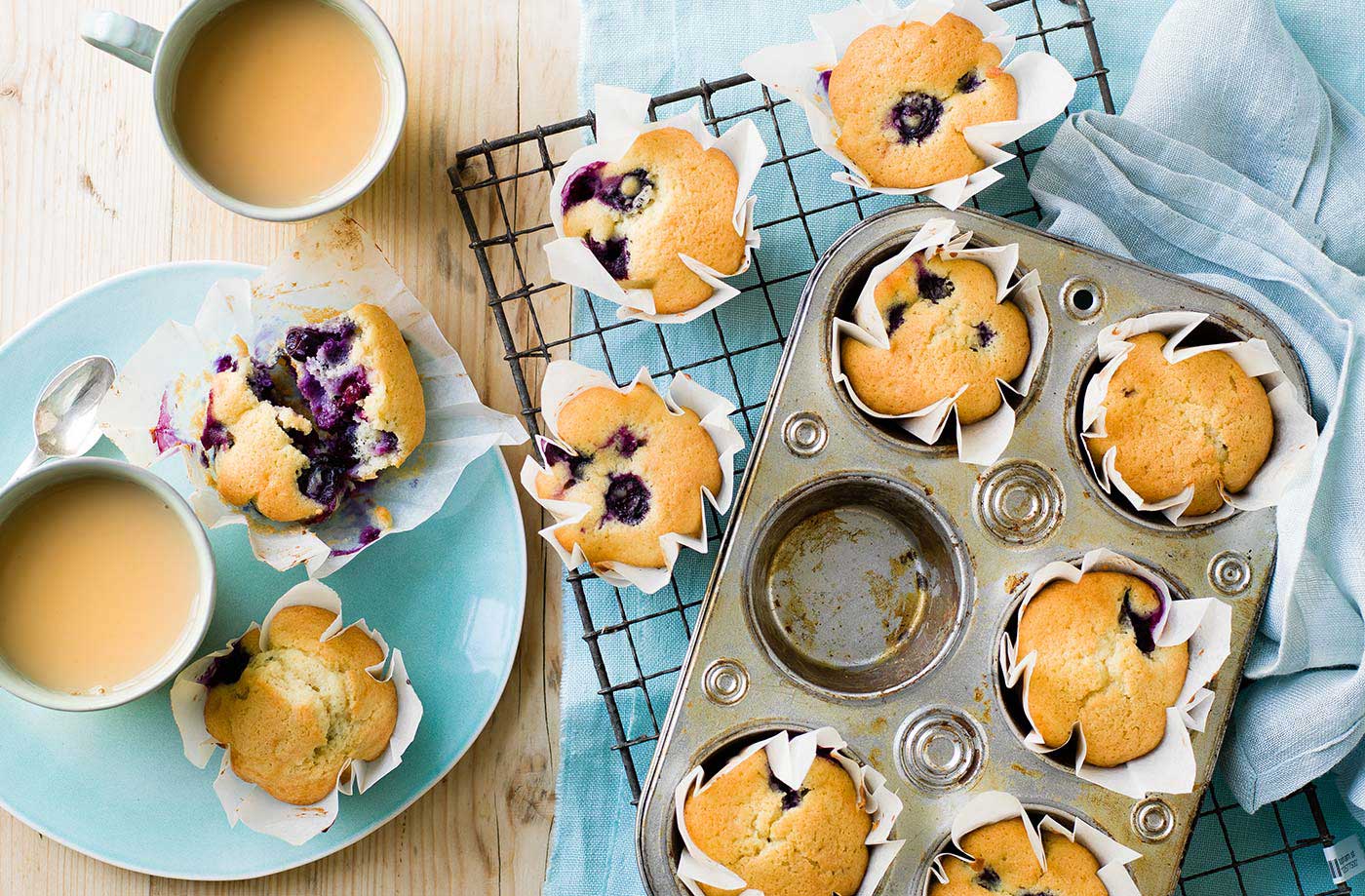 Easy blueberry muffins