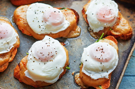Image of "Spinach rarebit toasts"