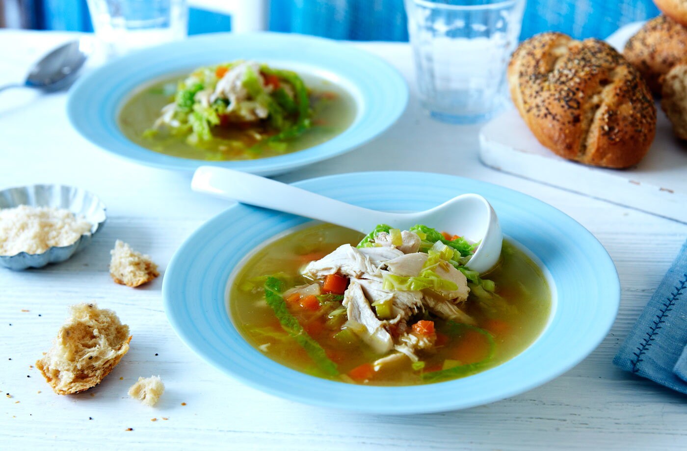 Hearty chicken soup