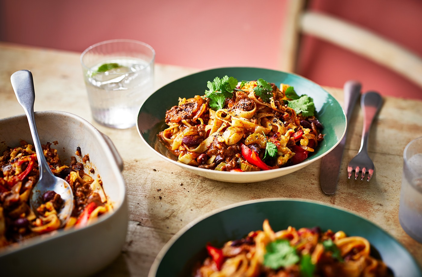 Enchilada pasta bake