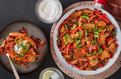 Image of "Mexican-inspired vegan 'chicken' and black bean stew"