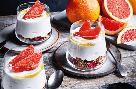 Image of "Pink grapefruit breakfast pots"
