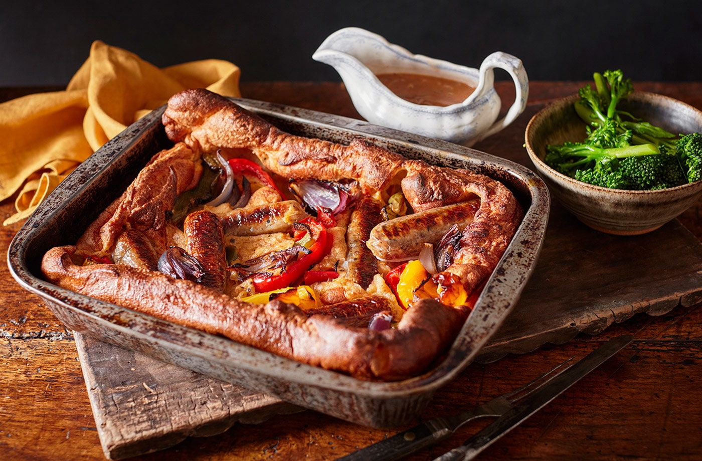 Cajun-spiced vegetarian toad-in-the-hole