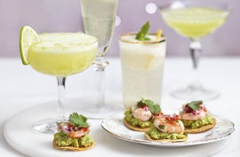 Prawn and avocado tostadas