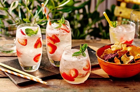 Image of "Strawberry, lemongrass and ginger spritz"