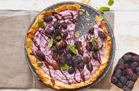 Image of "Blackberry filo tart"