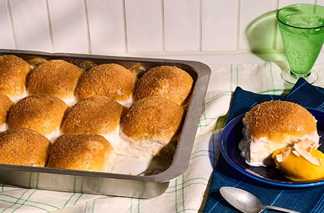Image of "Monica’s pani popo and mango coconut ice cream"