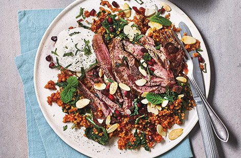 Image of "Spiced lamb and bulgur pilaf"