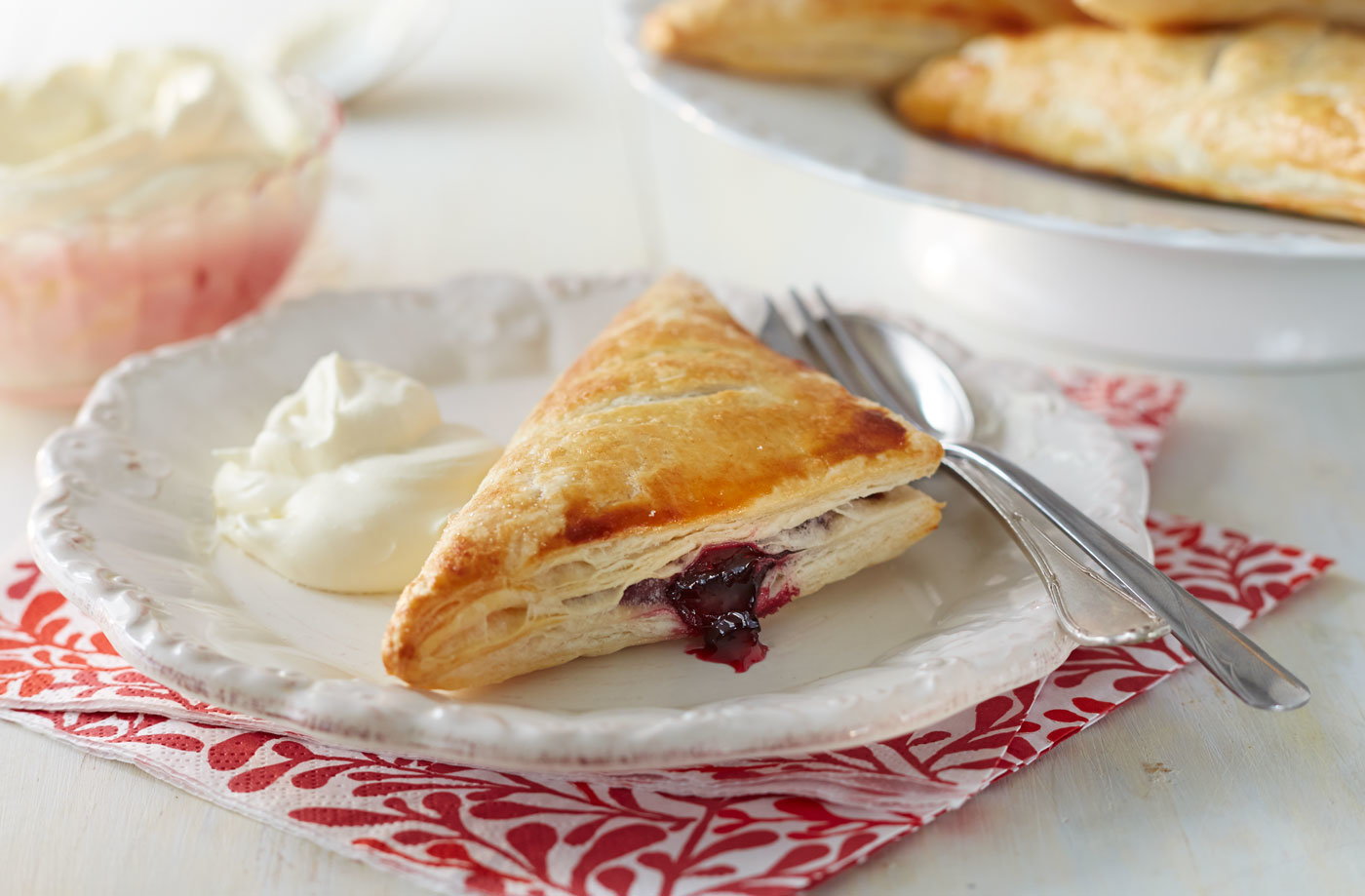 Cherry and star anise turnovers
