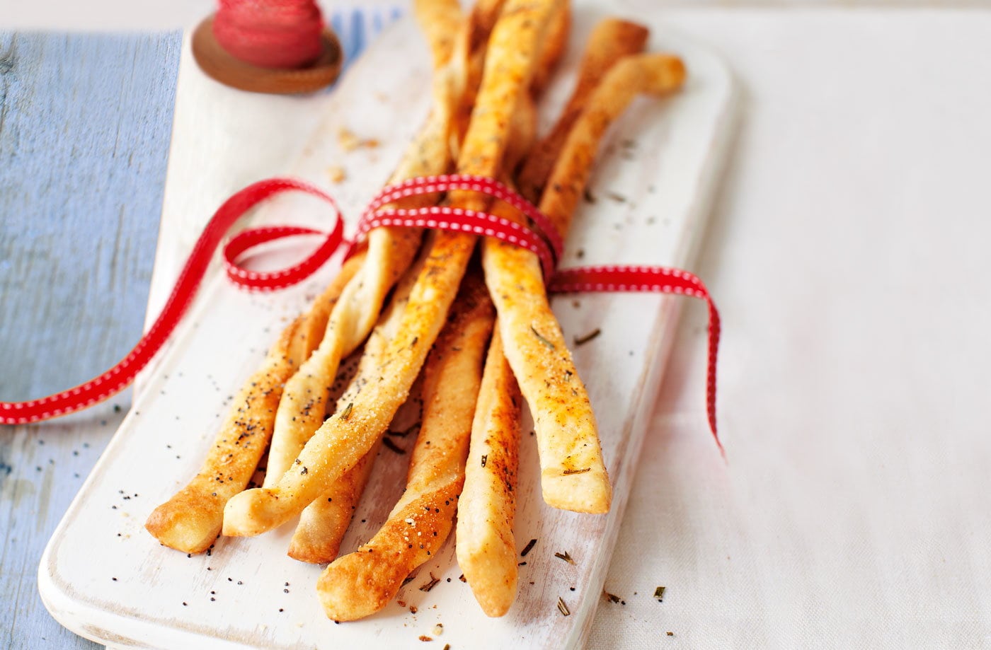 Parmesan and poppy seed grissini