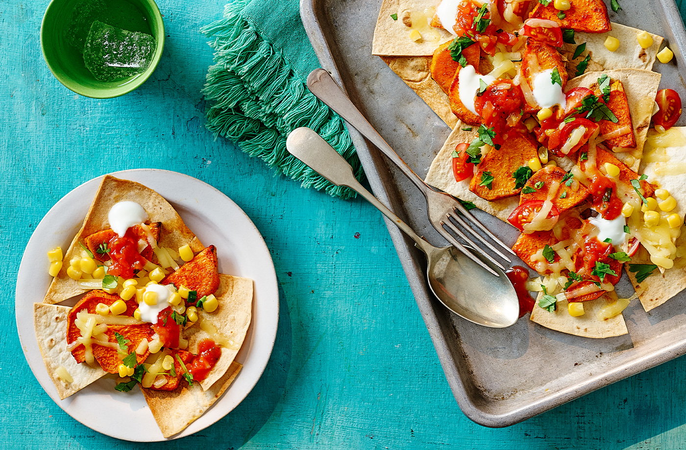 Sweet potato nacho salad