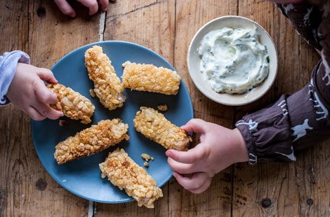 Image of "Marcello Tully’s Rice Krispie fish fingers "