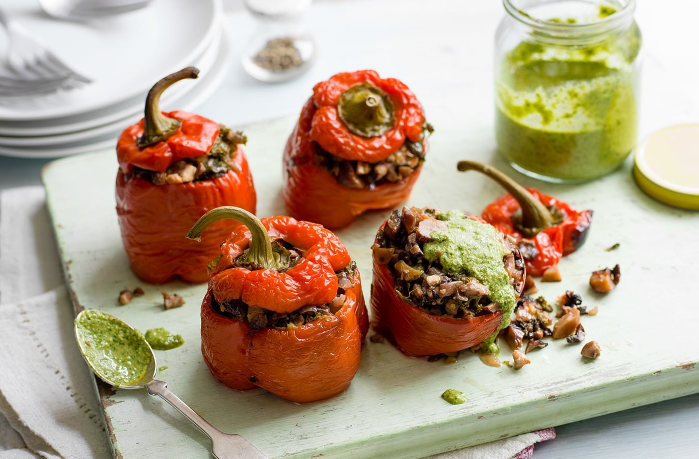 Slow-cooker stuffed peppers