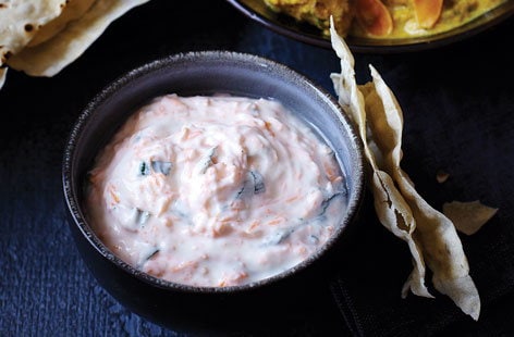 Image of "Tesco Finest carrot and mint raita"