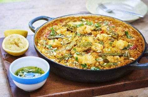 Image of "Quick seafood paella"