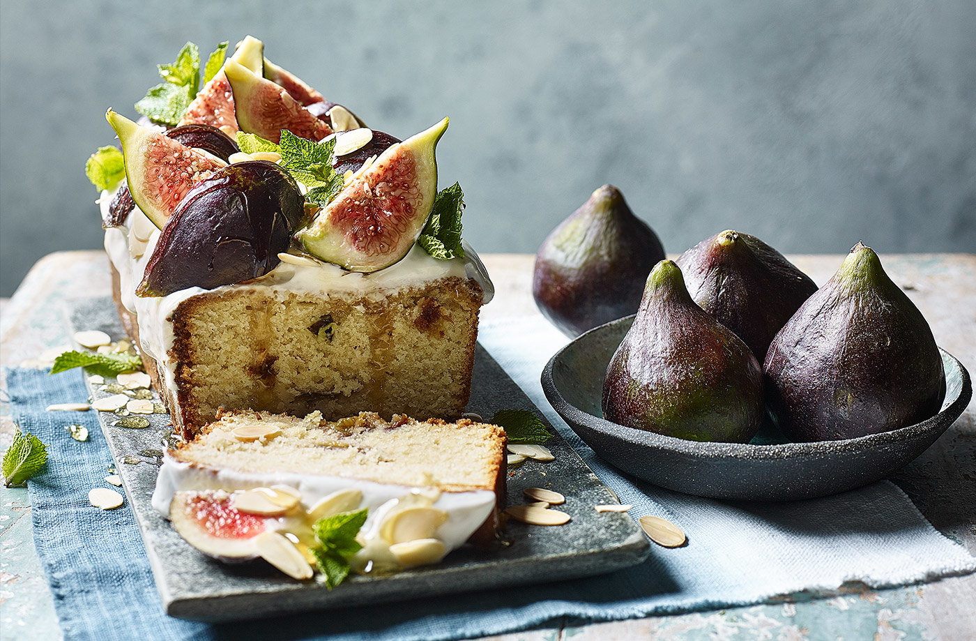 Fig and almond loaf cake