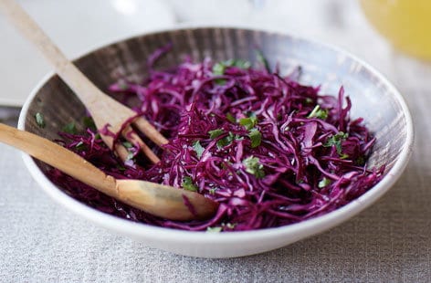 Image of "Red cabbage kimchi slaw"