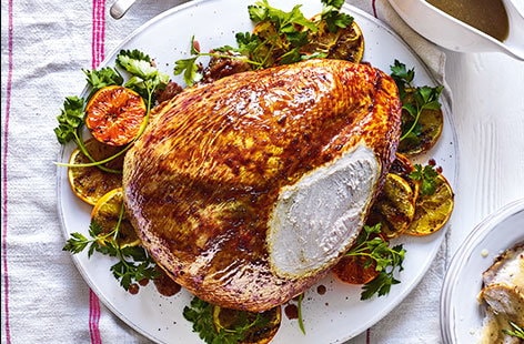 Image of "Turkey crown with cranberry glaze"