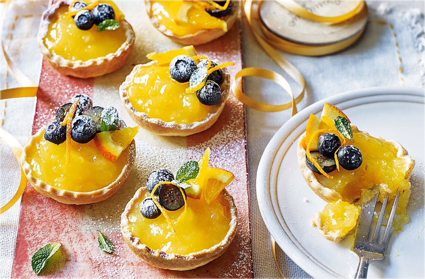 Orange curd tarts