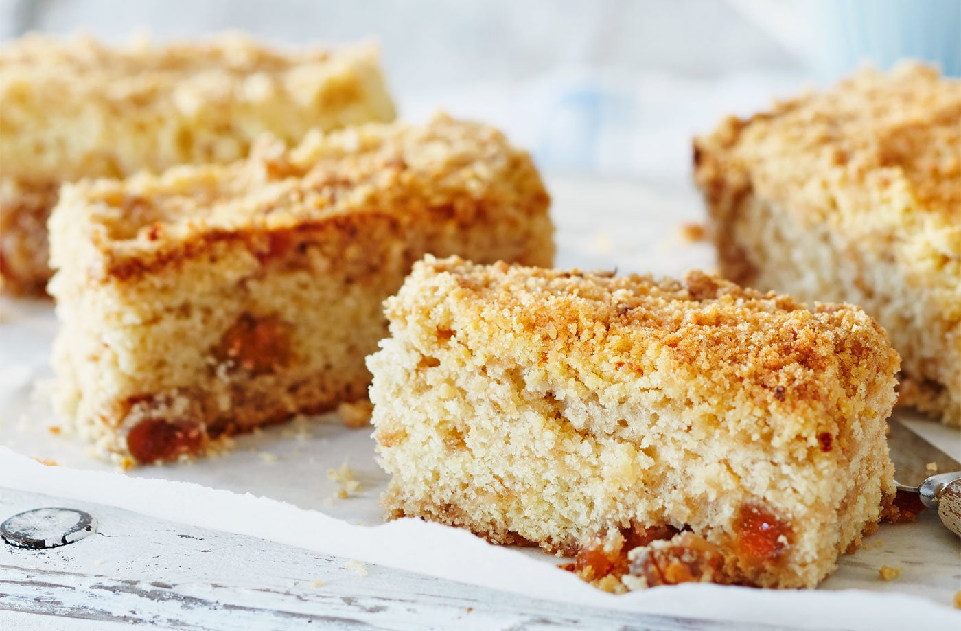 Gooseberry and crumble cake bars