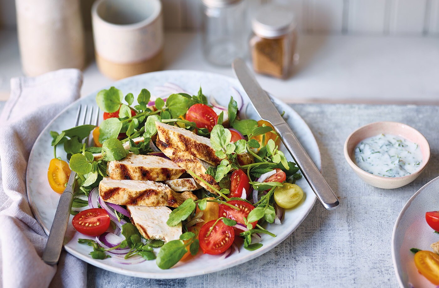 Garam masala chicken salad