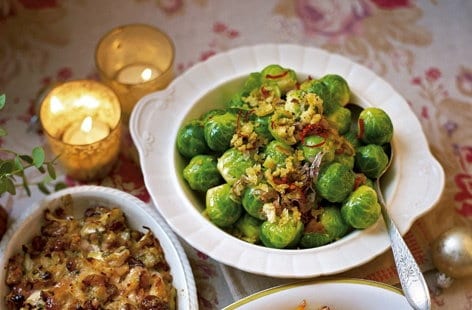 Image of "Brussels sprouts with lemon and chilli breadcrumbs"