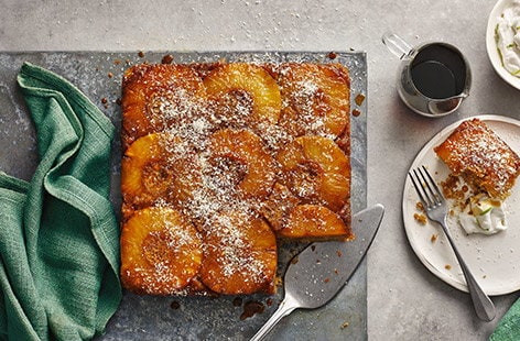 Image of "Rum and ginger pineapple upside-down cake"