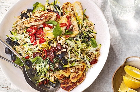 Image of "Courgette, couscous and halloumi salad"